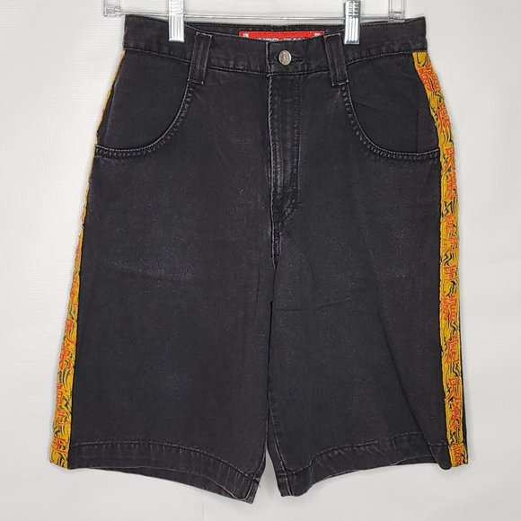 JNCO Other - JNCO Jeans Shorts Denim Y2K Black Embroidered Crown Logo VINTAGE Boys Size 16